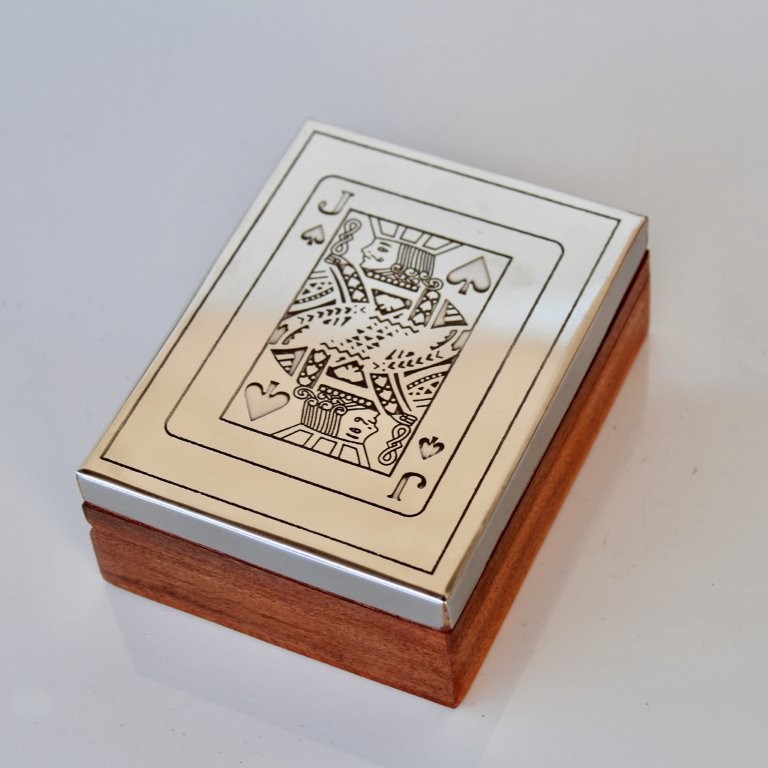 Jack Silver & Wood Card Box